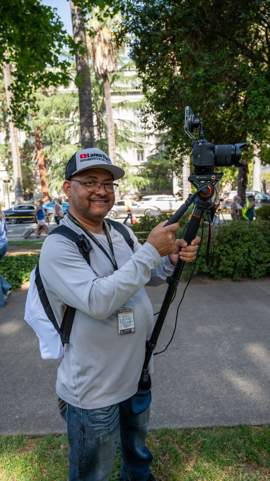 Lance The PI — Sacramento's #1 Live Streamer in the field with professional camera equipment