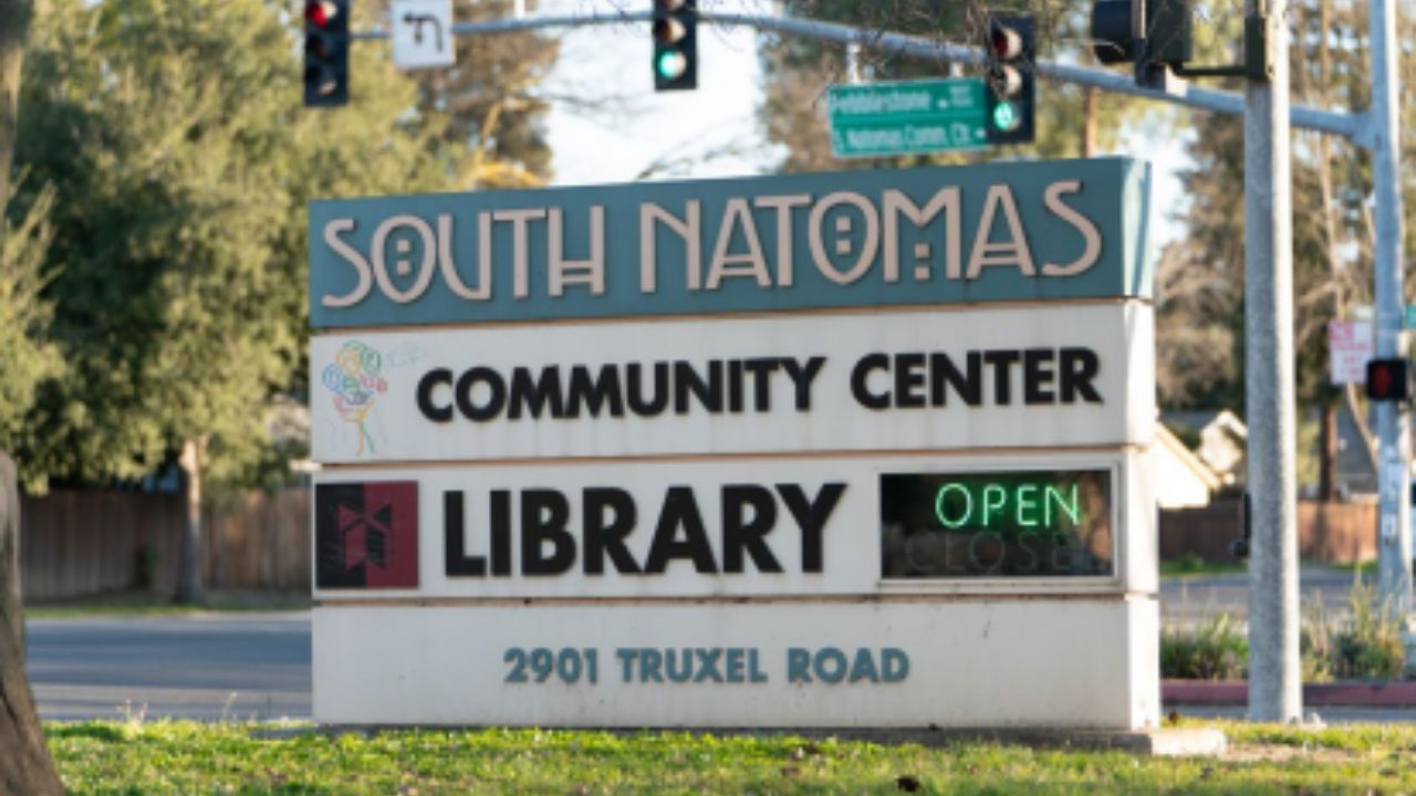South Natomas Community Center and Library where suspect was taken into custody
