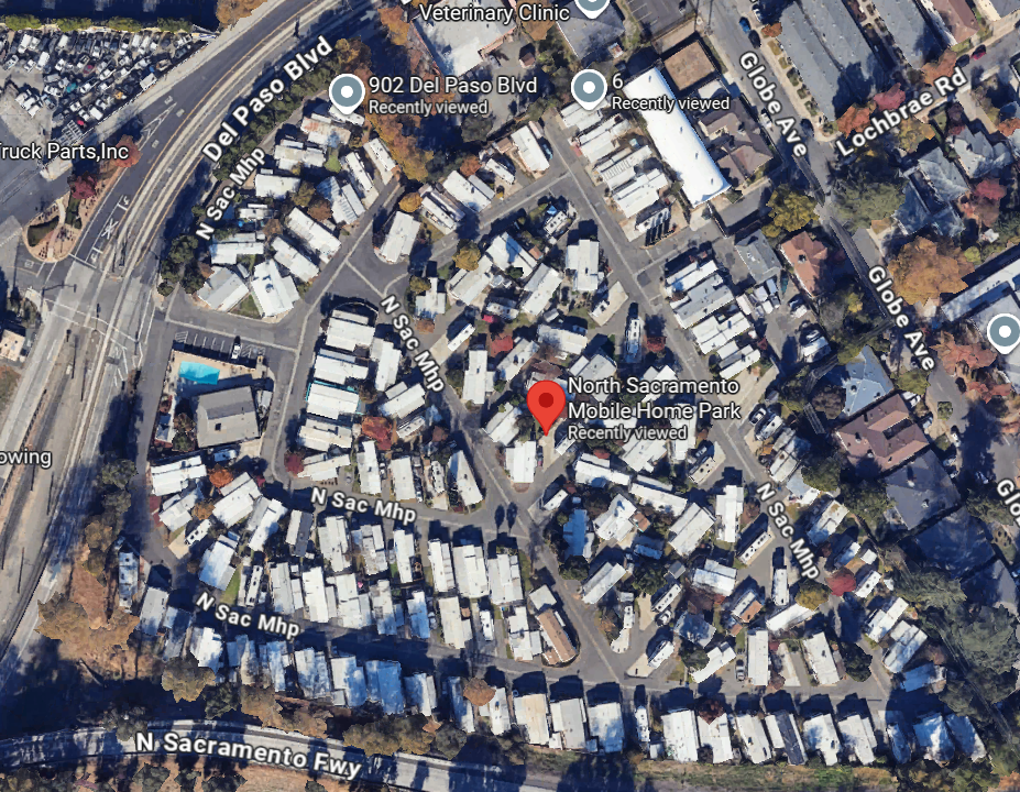 North Sacramento Mobile Home Park Del Paso Boulevard murder scene