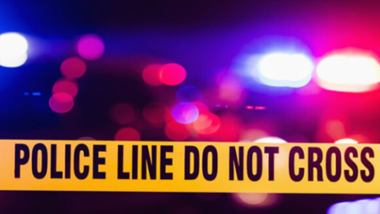 Crime scene tape on Wisconsin Avenue Sacramento shooting
